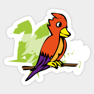 Tropical Bird Sticker